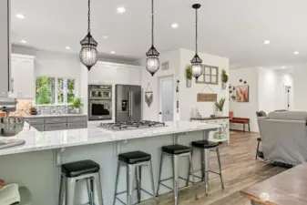 Another close up view of the kitchen area.