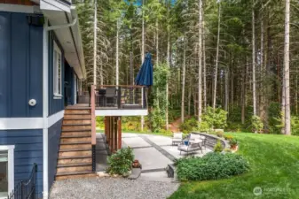Access to both the Upper Deck and Lower Patio.
