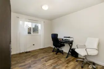 Nice size bedrooms with three on the upper level and one downstairs. Updated paint and flooring.