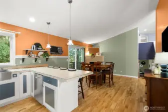 Kitchen looking towards dining room