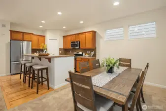 The new interior paint, the new main floor carpet, the hardwood flooring, the appliances all included, the new hot water tank, and the new roof coming really make this a desirable home that is move-in ready.