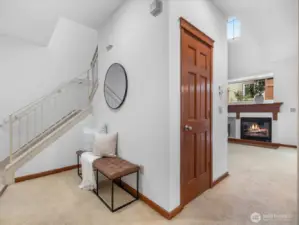 There is wood trim throughout the home.