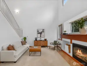 The living room is bright and airy.