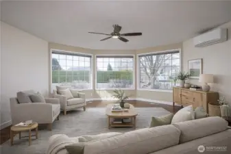 Virtually Staged Family Room or Formal Dining Room