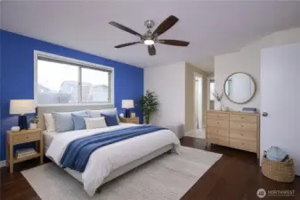 Virtually Staged Primary Bedroom