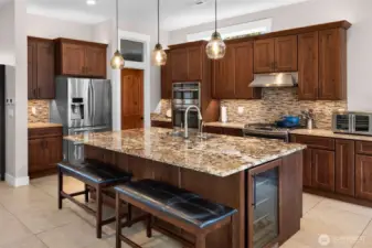 Extensive cabinet space and food pantry.