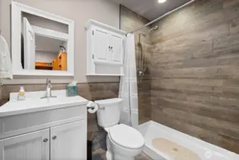Stylish bathroom with updated finishes and a clean modern design.