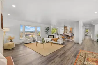 Sprawling, open concept main floor designed for events and gatherings, with spectacular views from every room!