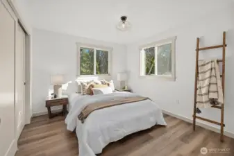 One of two identical ADU guest bedrooms.