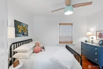 2nd bedroom on main floor. So inviting.