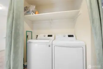Dedicated laundry room with its own washer and dryer, offering the ultimate convenience.