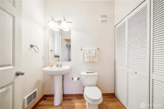 Powder room on main. W/D behind doors.