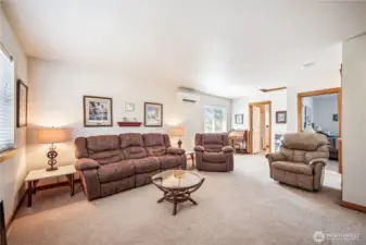 Upstairs is the large family room.
