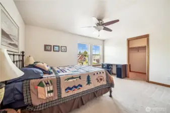 One of two large upstairs bedroom w/walk-in closets.