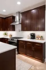 Virtually staged kitchen