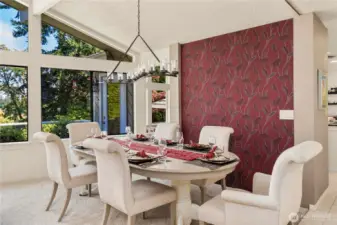 Entertain in style.  Some furniture is available to stay with the house.