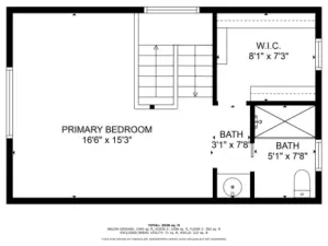 This is the floor plan for the private primary suite.