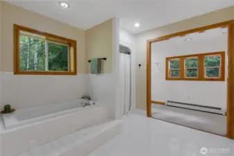 Primary bath leads to your oversized walk-in closet
