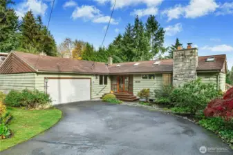 Long, private driveway. Welcome home!