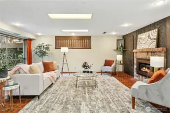 Huge family room in daylight basement