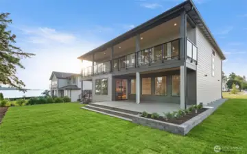 huge covered back decks