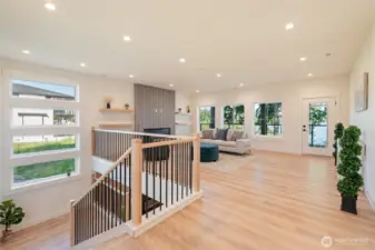 upper level open living room