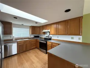 spacious kitchedn with new appliances