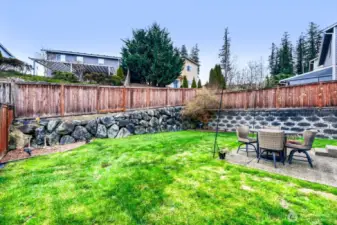 Fully fenced with a patio for summer picnics