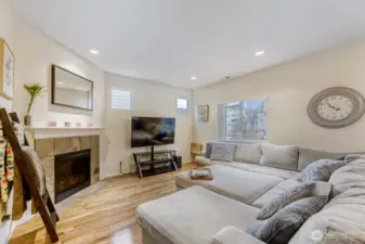Spacious living room open to the kitchen is perfect for entertaining