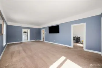 Open Family / Living Room on Main level that lead to Kitchen