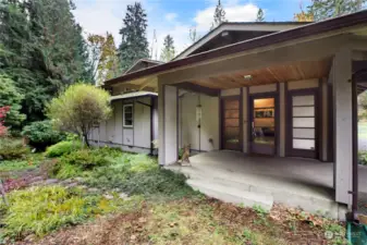 Sheltered and private entry to the home