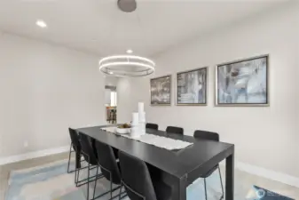 Expansive Dining Room is perfect for entertaining! Photos are for representational purposes only.  Colors and options may vary.