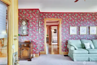 Upon entering you will be astonished by the high ceilings and an expansive living room with views.