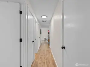 Hallway: Home has plenty of storage