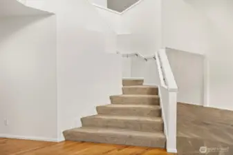Wide stair case.