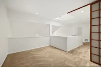An upstairs loft could be used for so many things.  Den/office, additional bedroom, craft room, exercise equipment. It is a great space.