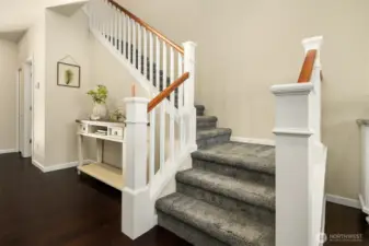 Gorgeous millwork gleams throughout the home.