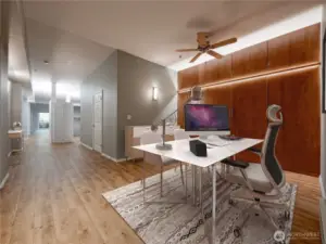 Den/Office | LVP Flooring throughout (virtually staged)