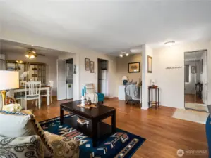 Open concept makes this space so versatile.