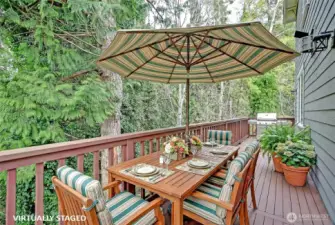 Enjoy morning coffee & BBQ's on the deck.