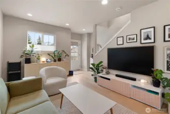 Enter into the open living space.