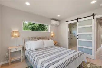 Bedroom 1. Ensuite bath.