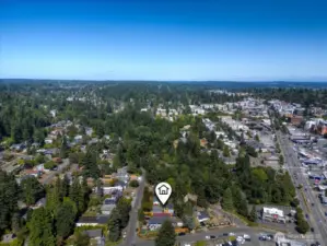 Thornton Creek greenbelt just behind the home.