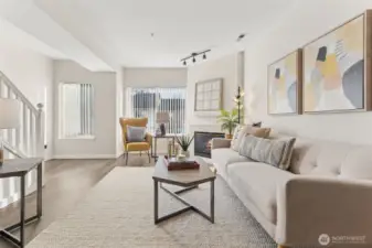 Here you can see the front windows. All new flooring and paint throughout!