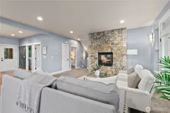 Main floor bedroom, bathroom, and laundry room for easy access