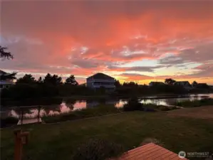 The evening view from the back porch...