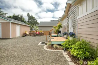 Yard was thoughtfully designed for low maintenance