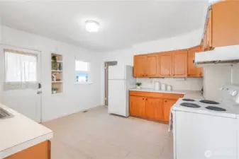 Large laundry room right off the kitchen.