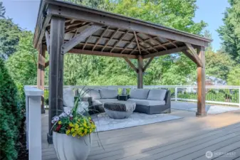 Large deck off of formal living room. A great gathering place.