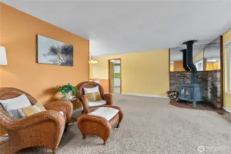 Cozy fireplace